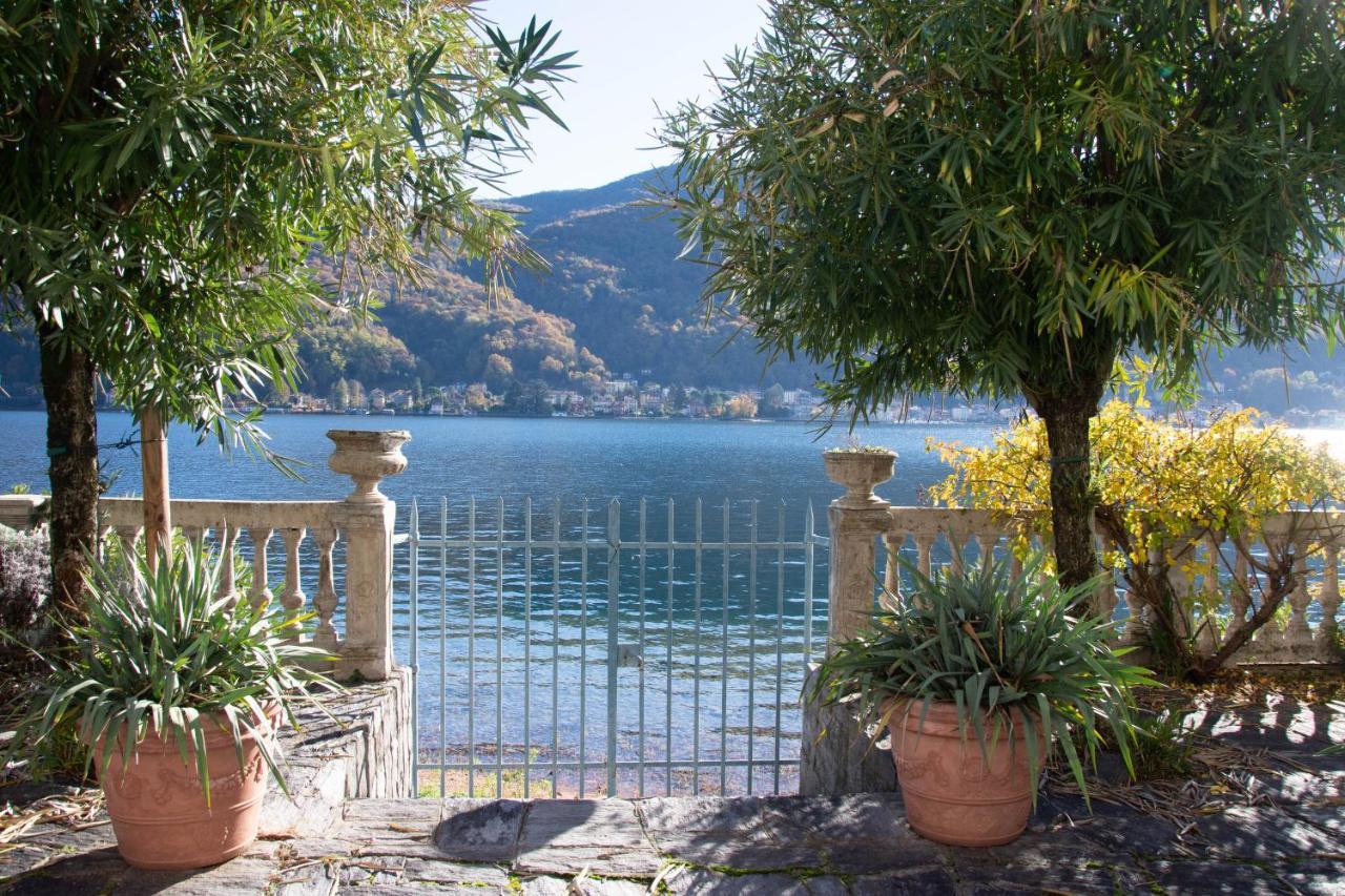Residence Ville Lago Lugano Porto Ceresio Bagian luar foto