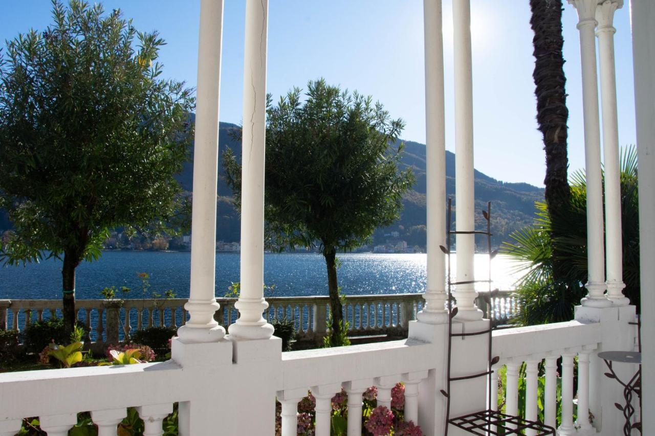 Residence Ville Lago Lugano Porto Ceresio Bagian luar foto