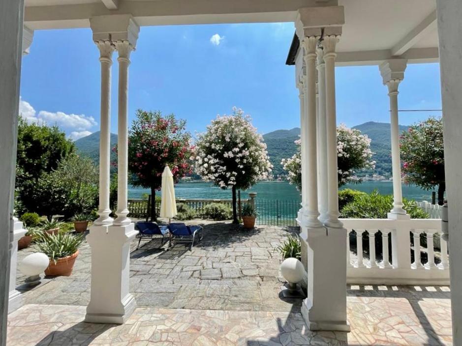 Residence Ville Lago Lugano Porto Ceresio Bagian luar foto